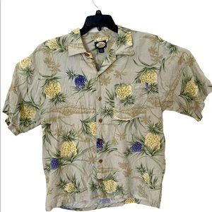 Vintage Tommy Bahama Shirt Silk Pineapple Men Sz M